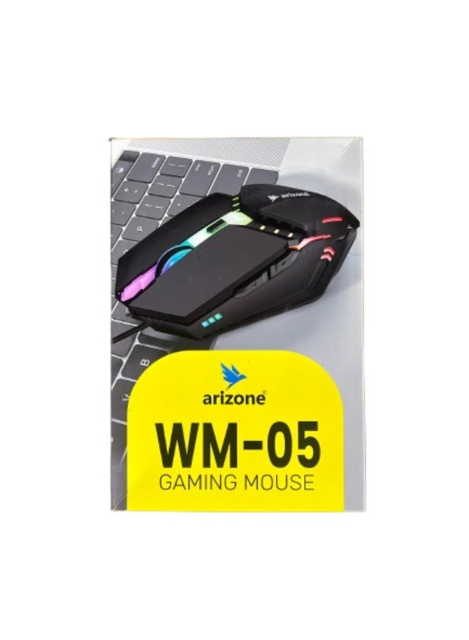 أريزون ماوس الألعاب الإلكترونية WM-05 - إضاءة RGB مجنحة، خطوط هيكلية، طلاء كهربائي - Image 2